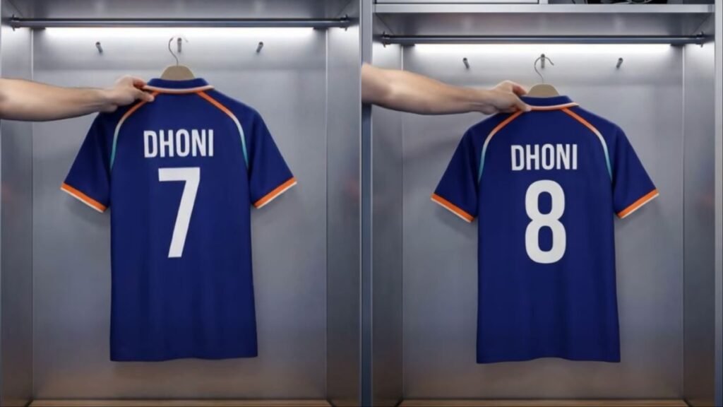 ms dhoni jersey number