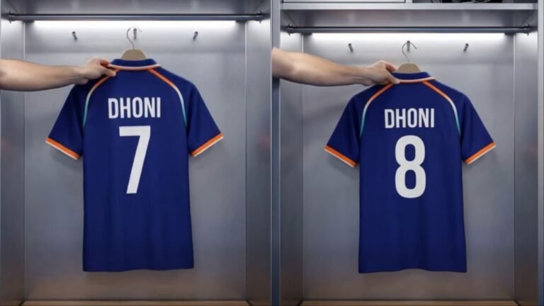 ms dhoni jersey number